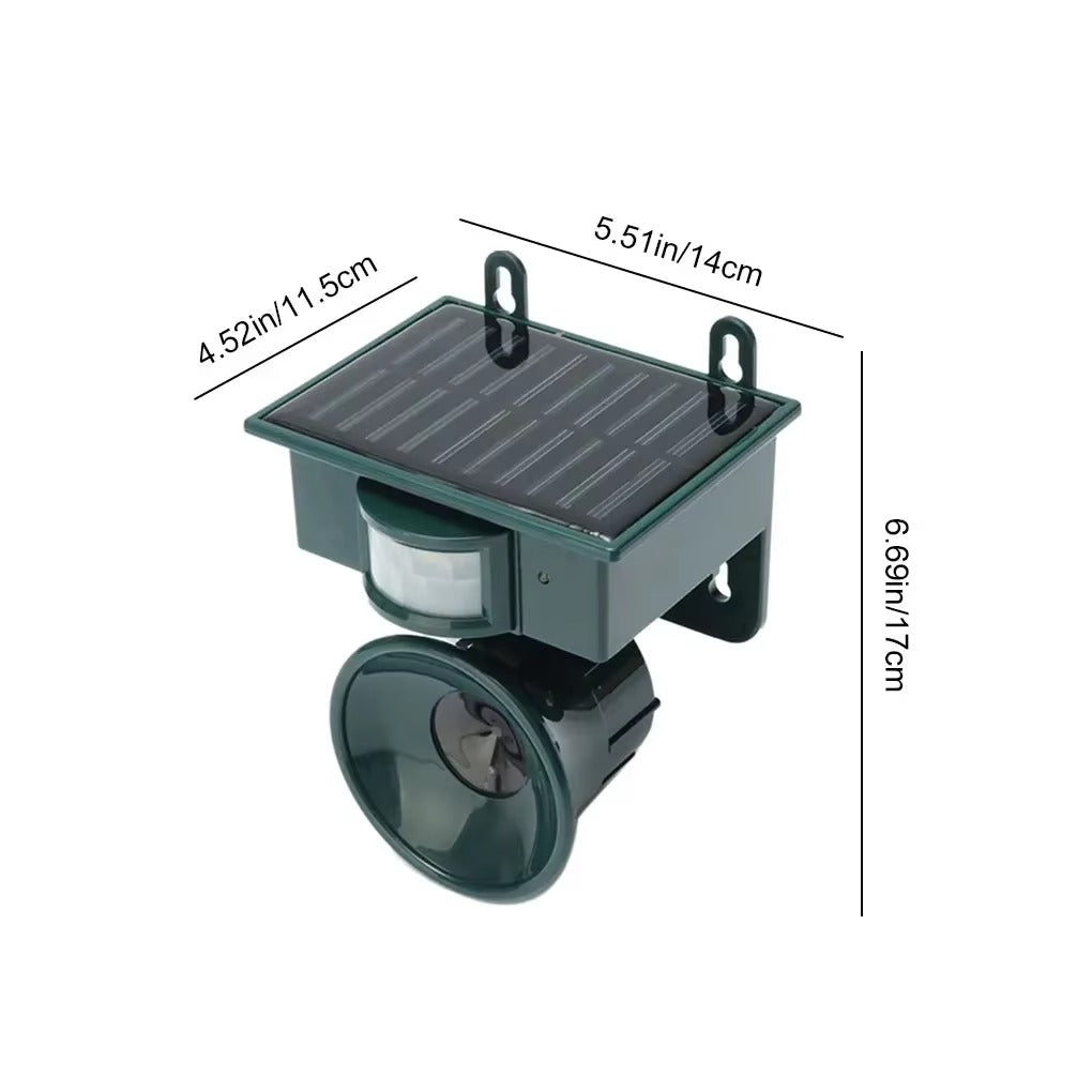 Sistem Solar Anti Pasari pentru Gradina, Terasa si Acoperis – Aparat cu Ultrasunete si Detector Miscare