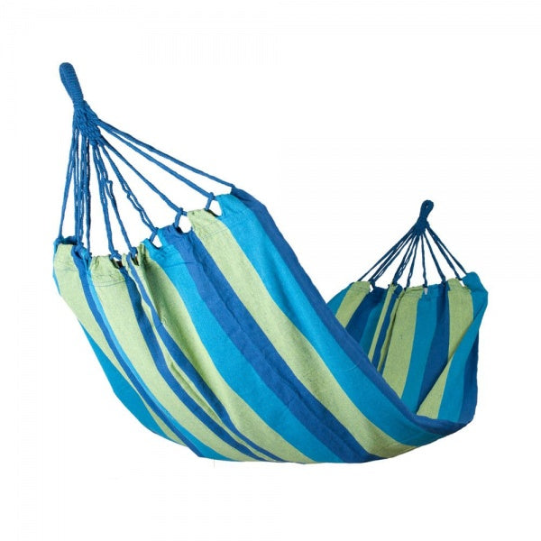 Set 2 x Hamac Colorat cu Bare din Lemn 200x80 cm – Hamac Gradina, Terasa si Camping din Bumbac Rezistent