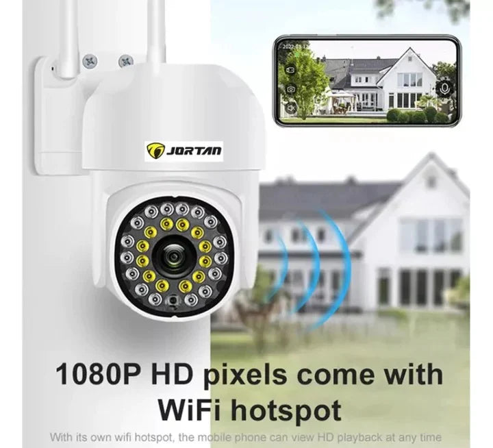 Set 2x Camere Supraveghere Video Jortan JT-8161, Detectie Umana, Full HD, WiFi, Exterior + 2x Card 32GB