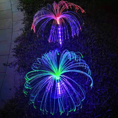 Set 2 x Lampa Solara Tip Palmier LED Multicolora pentru Gradina