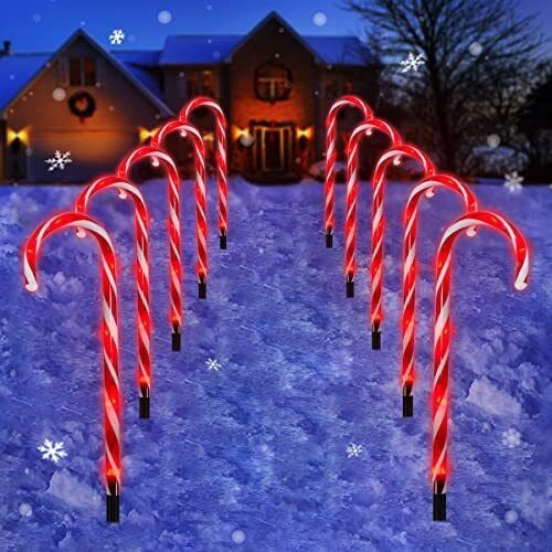 Set 5 x Decoratiune Luminoasa Exterior Tip Baston Acadea– Instalatie LED pentru Gradina