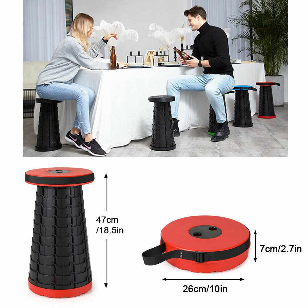 Scaun Pliabil Telescopic Portabil – Reglabil pe Inaltime, Compact si Usor de Transportat, Ideal pentru Camping si Pescuit