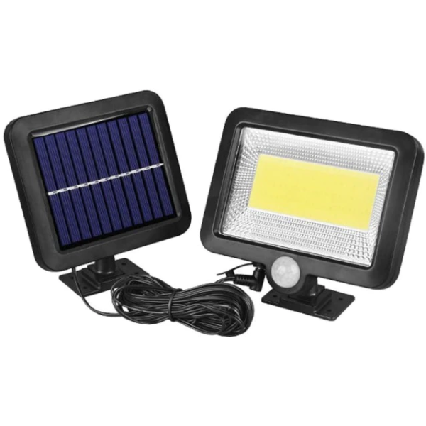 Set 2 x Lampa Solara LED SL-F100 cu Senzor de Miscare – Proiector Exterior cu Panou Solar, Iluminare Curte si Gradina