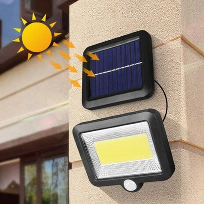 Set 3 x Lampa Solara LED SL-F100 cu Senzor de Miscare – Proiector Exterior cu Panou Solar, Iluminare Curte si Gradina