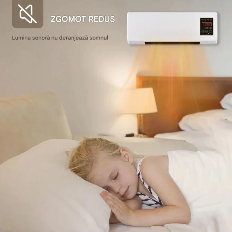 Aeroterma Portabila 2 in 1 cu Telecomanda, Functie de Racire si Incalzire, Design Compact