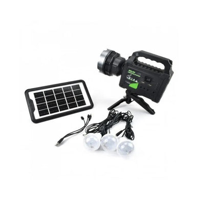 Kit Panou Solar GD-P70 cu 3 Becuri LED, Lanterna și incarcare Telefon