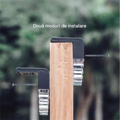 Set 2 x Lampa Solara RGB pentru Gard si Perete – Iluminare Multicolora Exterior, Rezistente la Apa, Montaj Fara Cablu