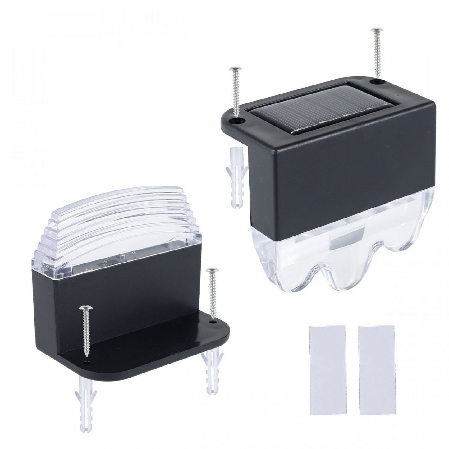 Set 2 x Lampa Solara RGB pentru Gard si Perete – Iluminare Multicolora Exterior, Rezistente la Apa, Montaj Fara Cablu