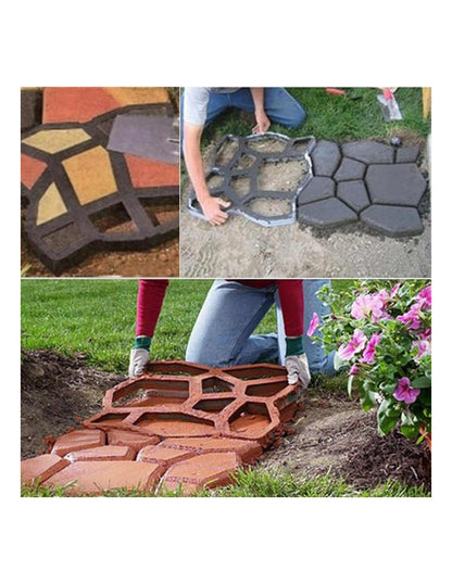 Set 2 x Sablon pentru Pavaj Gradina – Matrita Reutilizabila pentru Turnat Alea si Imitatie Piatra Naturala
