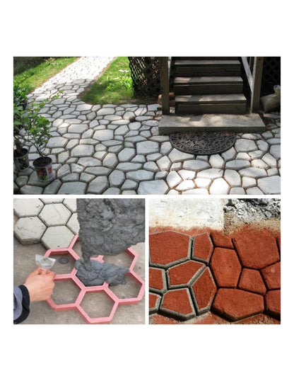 Set 2 x Sablon pentru Pavaj Gradina – Matrita Reutilizabila pentru Turnat Alea si Imitatie Piatra Naturala