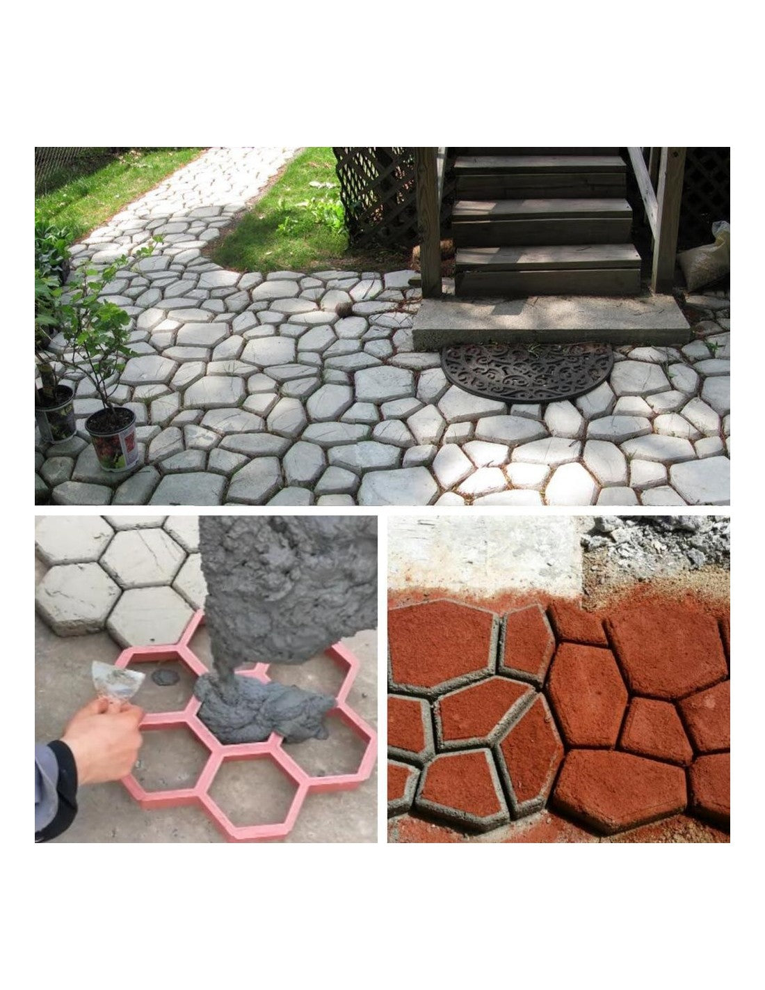 Sablon pentru Pavaj Gradina – Matrita Reutilizabila pentru Turnat Alea si Imitatie Piatra Naturala