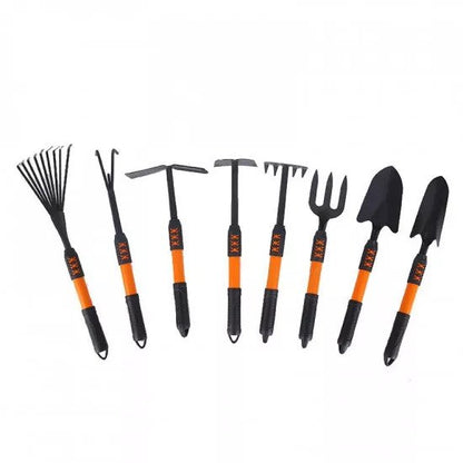Set 8 Unelte Gradina cu Maner Ergonomic – Lopata, Grebla, Sapa si Accesorii pentru Plantare si Intretinere