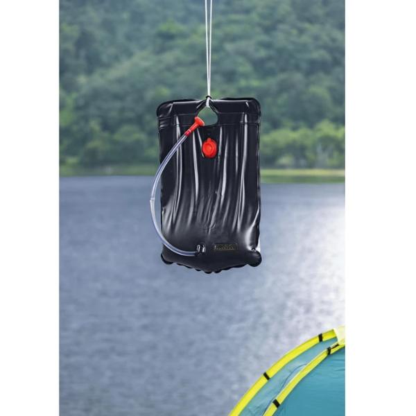 Dus Solar Portabil 20L pentru Camping, cu Furtun si Cap Dus, Incalzire Naturala la Soare