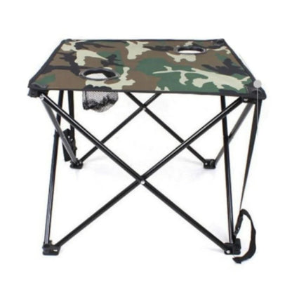Set Camping Pliabil 3 Piese – 2 Scaune si Masuta Camuflaj cu Geanta Transport, Ideal pentru Pescuit si Drumetii