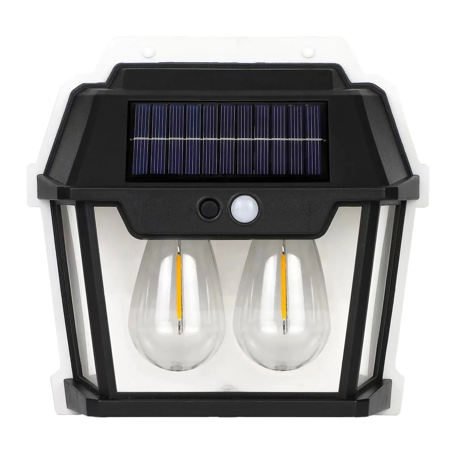 Set 3 x Lampa Solara Exterior cu 2 Becuri LED si Senzor de Miscare - Super Luminoasa, Rezistenta la Apa IP65