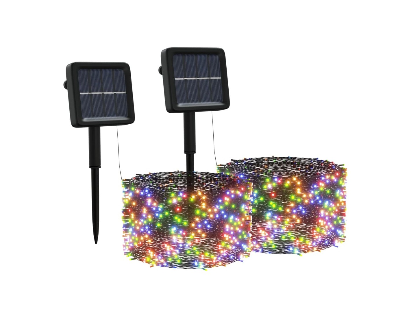 Set 2 x Decoratiune Solara 100 LED, 10 Metri Multicolor – Rezistente la Intemperii, pentru Casa, Curte, Terasa