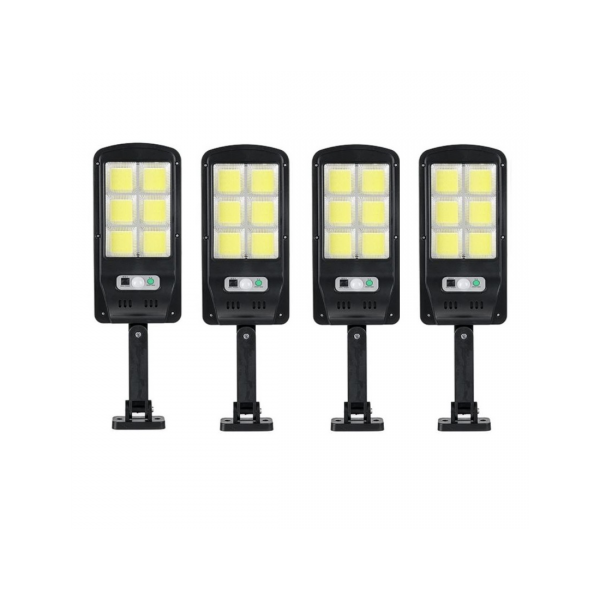Set 4 x Proiector Solar cu 6 Celule si Senzor – Iluminare Puternica si Economica pentru Exterior