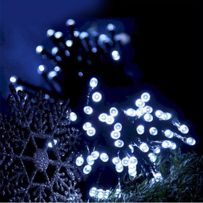 Decoratiune Solara Exterior 100 Metri, 1000 LED Alb Rece, IP44 – Lumini Solare pentru Gradina, Casa si Evenimente