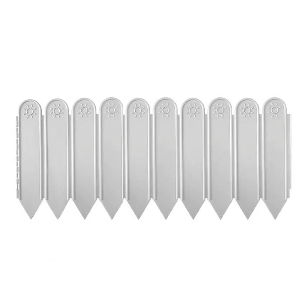 Set 6 Garduri Decorative Premium pentru Gradina, 20x22 cm, Alb Elegant, Lungime Totala 1.2m, Rezistente la Intemperii