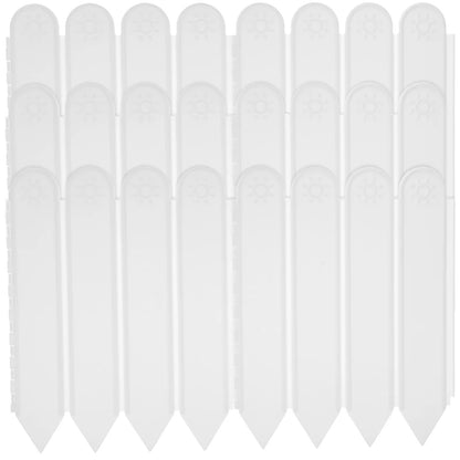 Set 12 Garduri Decorative Premium pentru Gradina, 20x22 cm, Alb Elegant, Lungime Totala 2.4 m, Rezistente la Intemperii