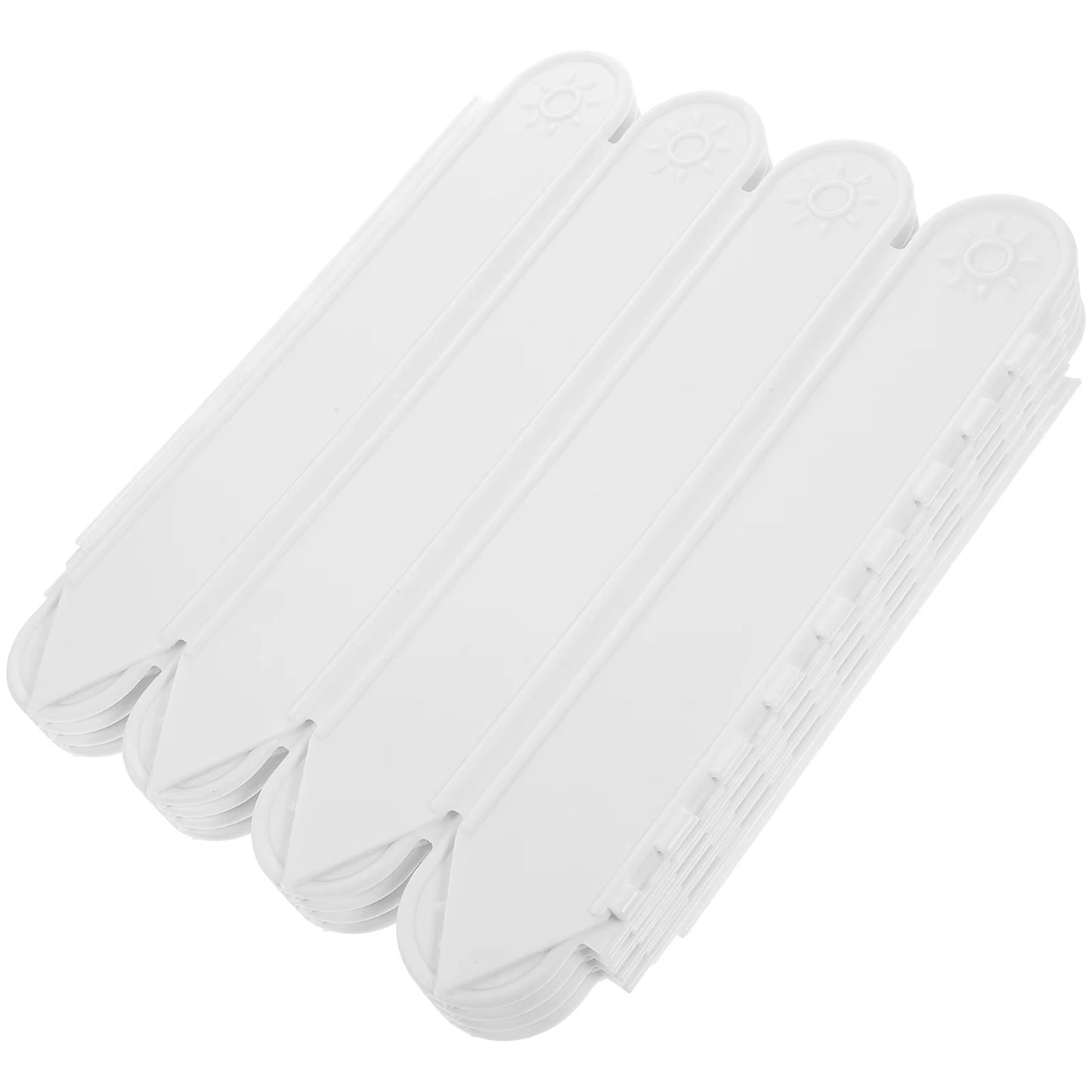 Set 12 Garduri Decorative Premium pentru Gradina, 20x22 cm, Alb Elegant, Lungime Totala 2.4 m, Rezistente la Intemperii