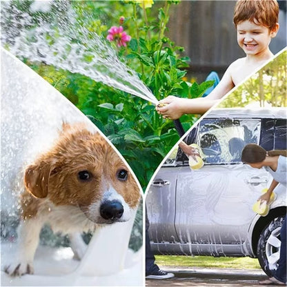 Furtun Extensibil Gradina 37M Magic Garden Hose Cu Accesoriu pentru Stropit, 8 Functii, Rezistent La Presiune, Diverse Culori