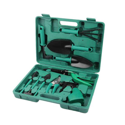 Set Profesional Unelte Gradina 10 Piese cu Cutie Depozitare – Kit Complet pentru Plantare, Tuns si Intretinere Gradina