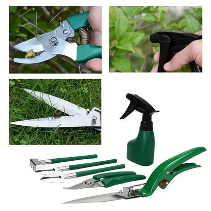 Set Profesional Unelte Gradina 10 Piese cu Cutie Depozitare – Kit Complet pentru Plantare, Tuns si Intretinere Gradina