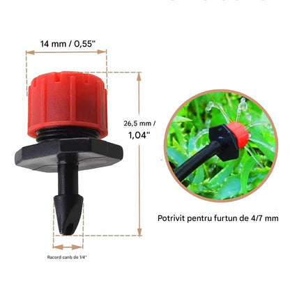 Sistem Irigare prin Picurare 15 Metri – Kit Complet cu Furtun, Picuratori si Conectori pentru Gradina si Legume