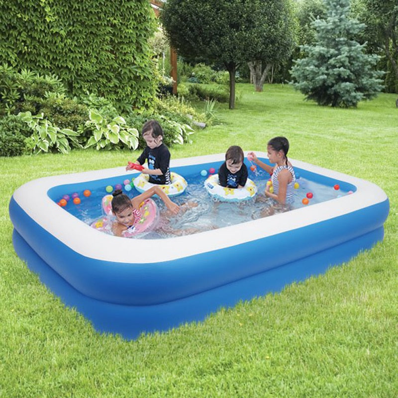 Piscina Gonflabila 200x150 cm pentru Copii si Adulti, Ideala pentru Curte si Gradina, Usor de Instalat