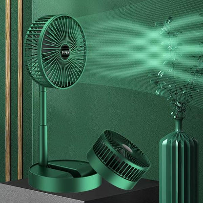 Ventilator de Masa LI Multifunctional 3 in 1 cu Suport pentru Telefon, Inaltime Reglabila, Pliabil, Silentios, 2000 mAh
