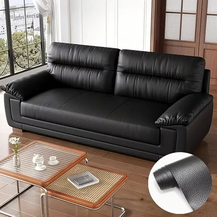Rola Piele Ecologica Neagra 45×300 cm, Reconditionare Mobila si Interior Auto