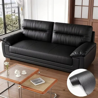 Rola Piele Ecologica Neagra 45×300 cm, Reconditionare Mobila si Interior Auto