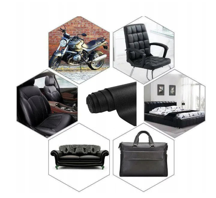 Rola Piele Ecologica Neagra 45×300 cm, Reconditionare Mobila si Interior Auto