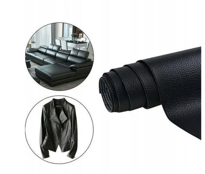Rola Piele Ecologica Neagra 45×300 cm, Reconditionare Mobila si Interior Auto