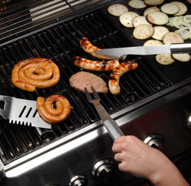 Set Profesional Ustensile Gratar 26 Piese din Inox – Cutie Aluminiu pentru BBQ, Camping si Gradina