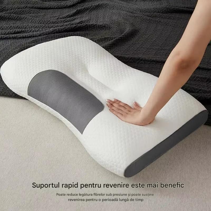 Set 2 Perne Tricotate din Bumbac cu Protectie Cervicala pentru Gat, Ortopedice, Confortabile BAS