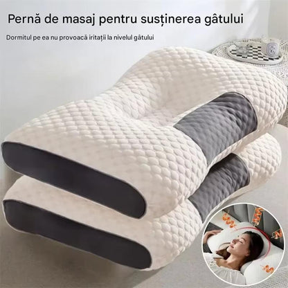 Set 2 Perne Tricotate din Bumbac cu Protectie Cervicala pentru Gat, Ortopedice, Confortabile BAS
