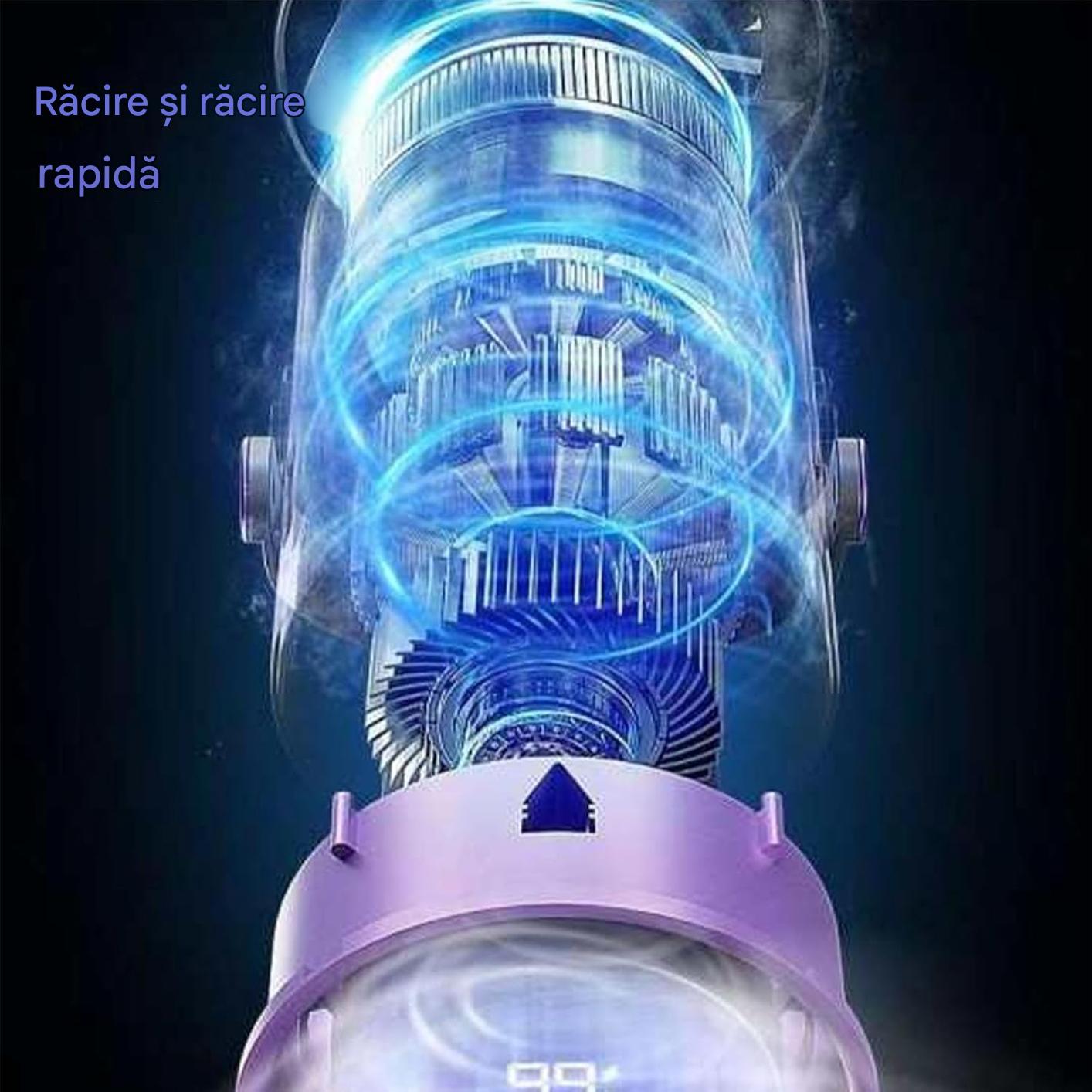 Ventilator Portabil Reincarcabil Cu Afisaj Digital, Clips Reglabil si Rotire 360 Grade, Silentios, Diverse Culori