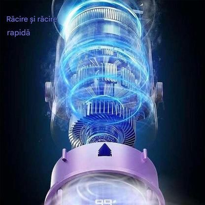 Ventilator Portabil Reincarcabil Cu Afisaj Digital, Clips Reglabil si Rotire 360 Grade, Silentios, Diverse Culori
