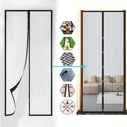 Set Plasa Anti Insecte Magnetica pentru Usa + Furtun Extensibil 45M cu Accesoriu de Stropit – Pachet Util pentru Casa si Gradina