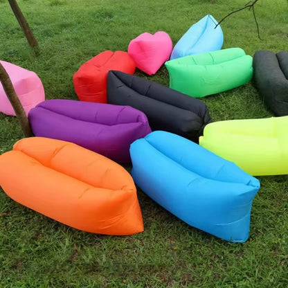 Saltea Gonflabila Sezlong Lazy Bag cu Umflare Rapida fara Pompa – Ideala pentru Plaja, Piscina si Drumetii