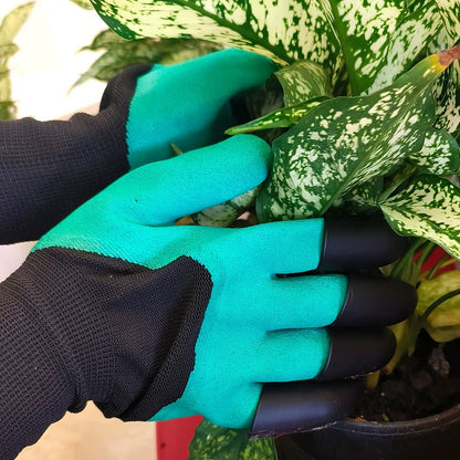 Set 2 x Manusi Gradinarit cu Gheare pentru Plantare si Sapat – Manusi Protectie Gradina Rezistente si Impermeabile