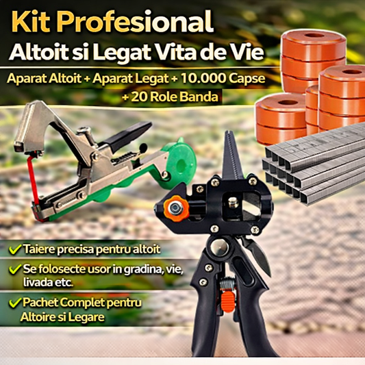 Kit Profesional Altoit si Legat Vita de Vie – Aparat Altoit + Aparat Legat + 10.000 Capse + 20 Role Banda
