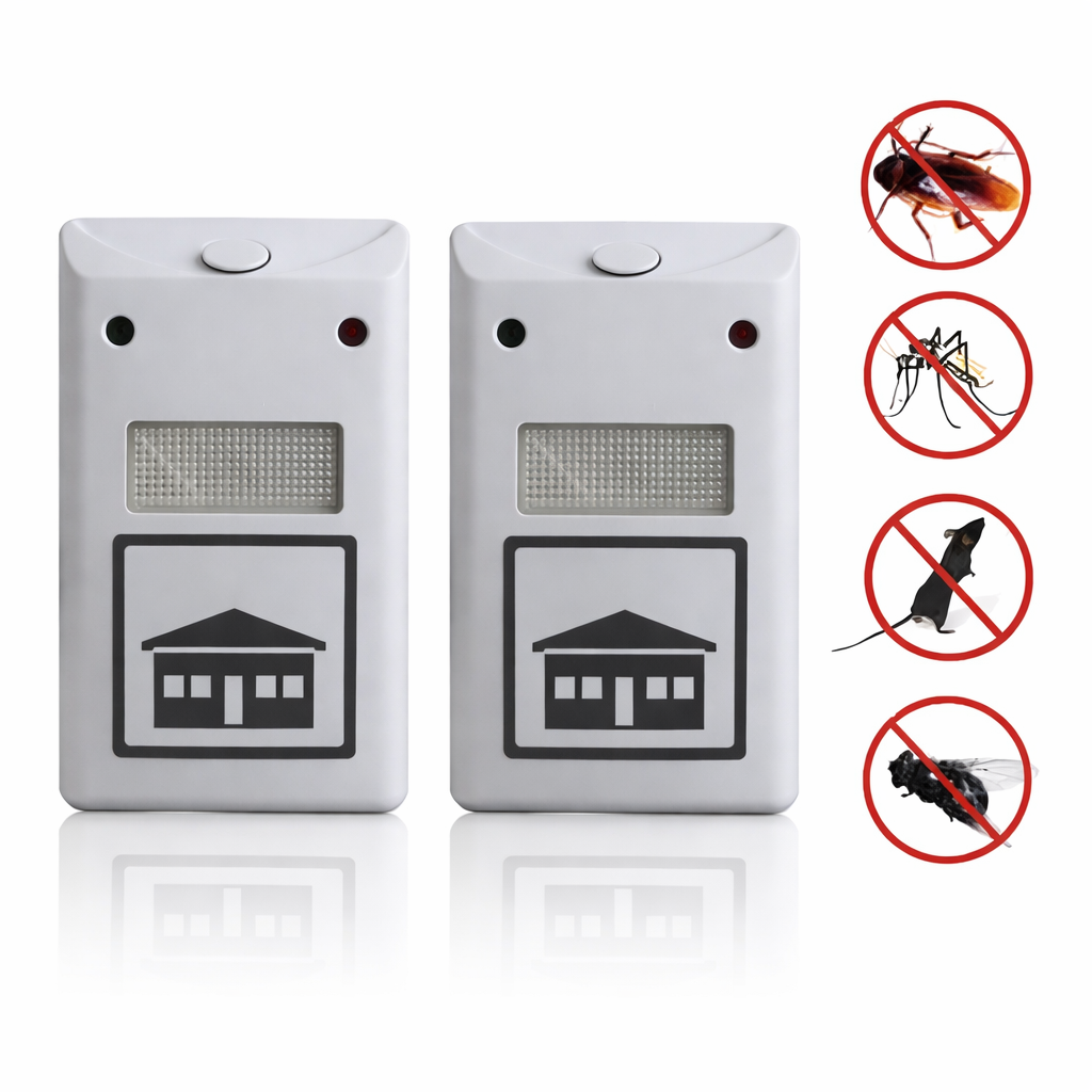 Set 2 Aparate Antidaunatori Cu Ultrasunete – Scapa Rapid De Gandaci Si Soareci