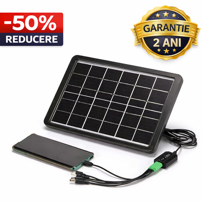 Panou Solar 8W CL-680 Portabil cu Iesire USB – Incarcator Solar pentru Telefon si Dispozitive 5V