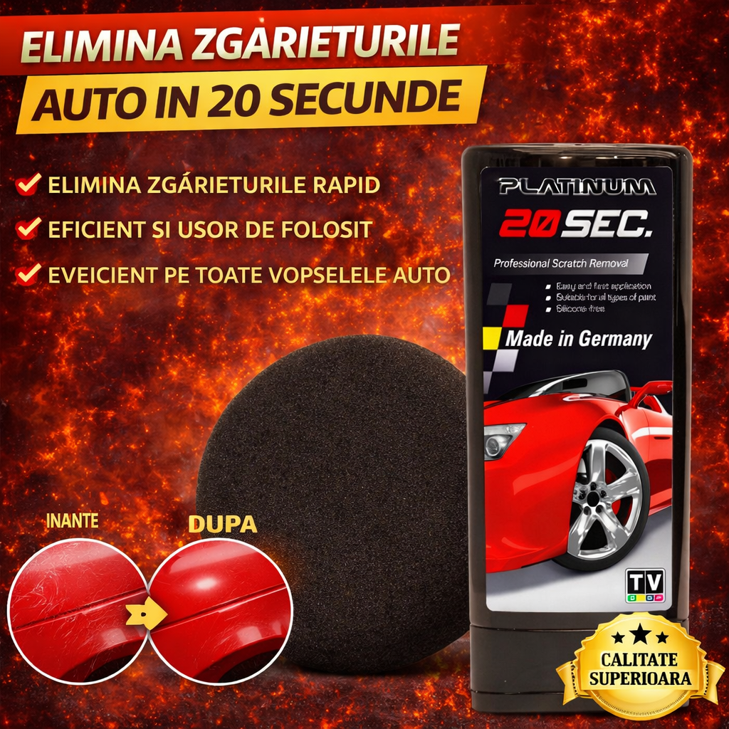 Pasta Polish Auto Platinum 20 Sec – Indepartare Zgarieturi Si Luciu Rapid