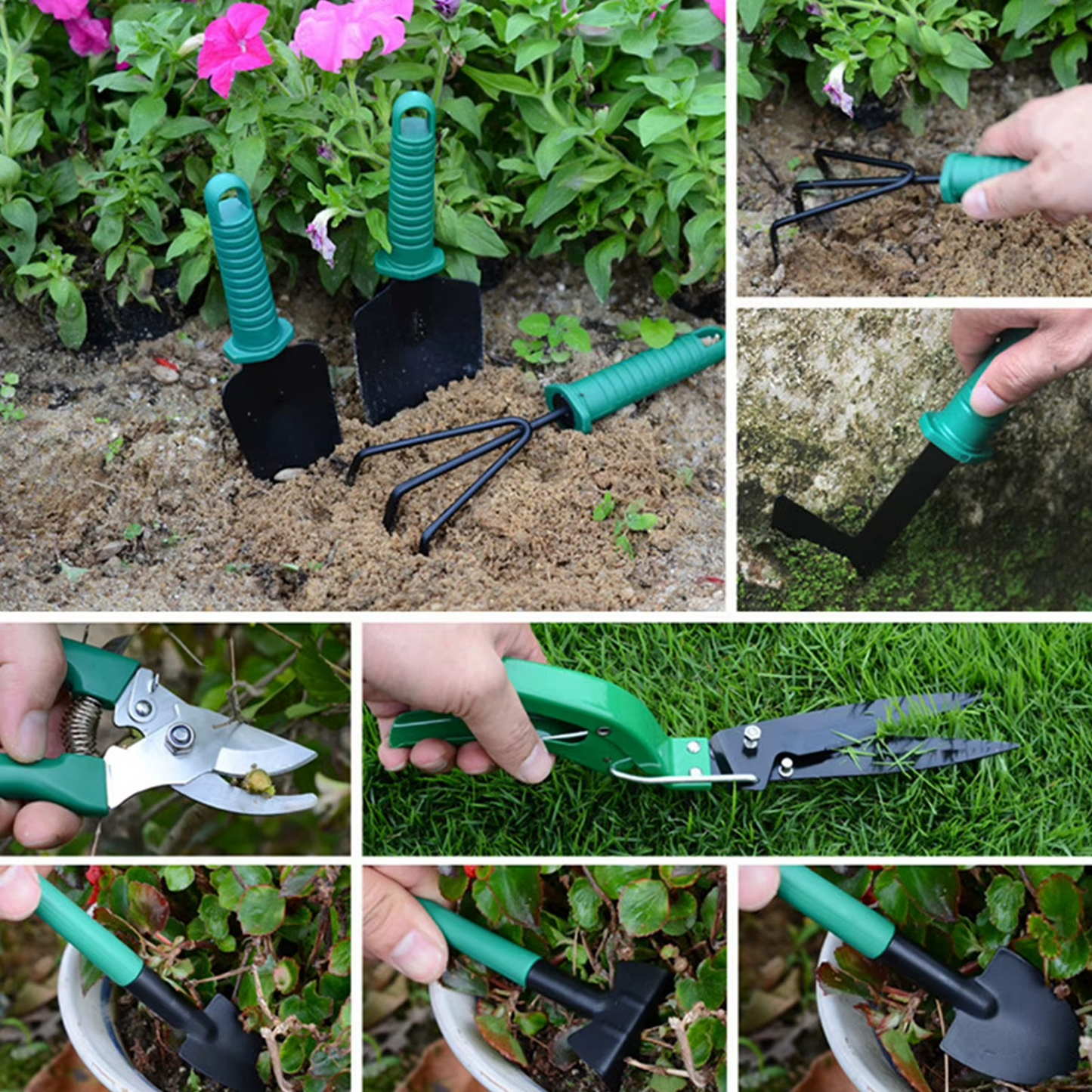 Set Profesional Unelte Gradina 10 Piese cu Cutie Depozitare – Kit Complet pentru Plantare, Tuns si Intretinere Gradina