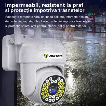 Set 2x Camere Supraveghere Video Jortan JT-8161, Detectie Umana, Full HD, WiFi, Exterior + 2x Card 32GB