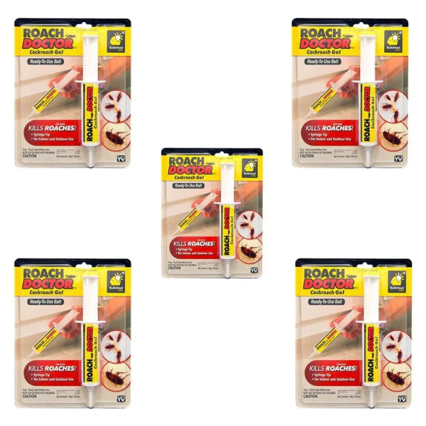 Set 5x Insecticid Tip Seringa Anti Gandaci RoachDoctor, Uz Casnic, Eficienta Ridicata